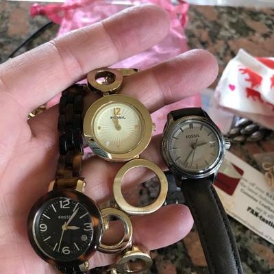 Ladie's Fossil watches.