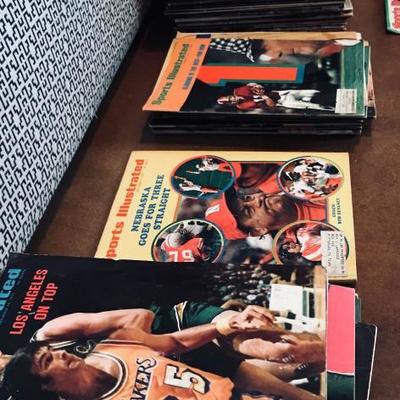 Over 100 Sports Illustrated magazines from 1970's. $10 each.