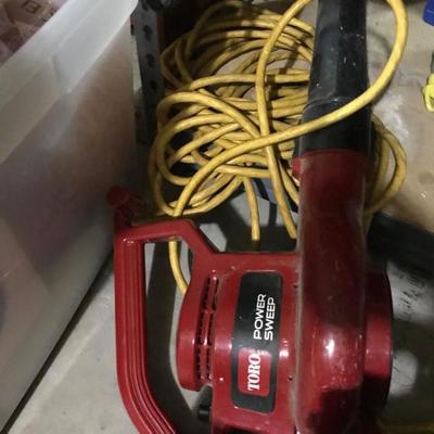 Toro Power Sweep Blower. Includes extension cord. $25