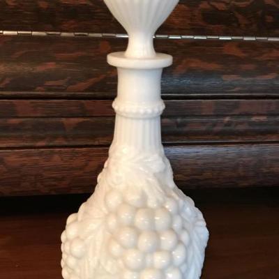 Imperial Glass Ohio milk glass decanter. $28