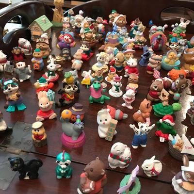 Almost 200 miniature Hallmark collectibles.
