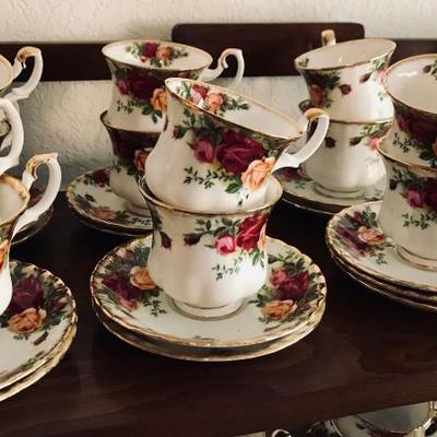 Old Country Roses by Royal Albert. Demitasse and saucer. $18 each.