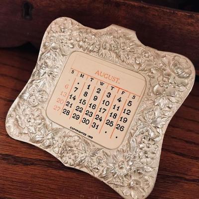 Skirk & Son's sterling silver calendar frame. $100