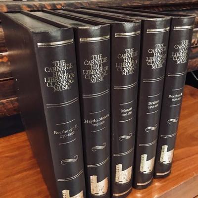 LP/Record: The Carnegie Hall Library of Classical Music. Beethoven, Haydn, Mozart, Brahm. $20 each. 5 records per holder.