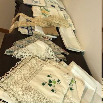 Embroidered pillows cases.