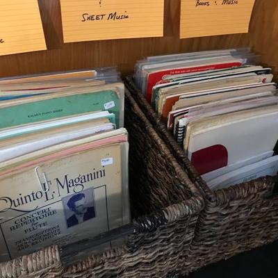 Lots and lots of music sheets and song books!