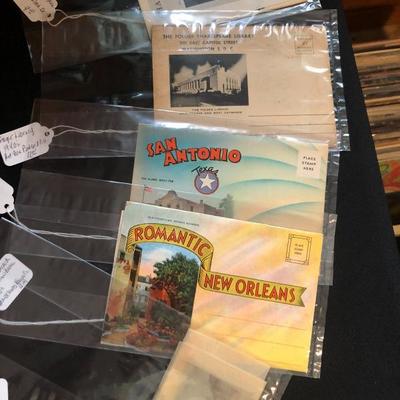 hundred of used and new 1930â€™s era through 70â€™s postcards from Europe and U.S. Many architectural images.