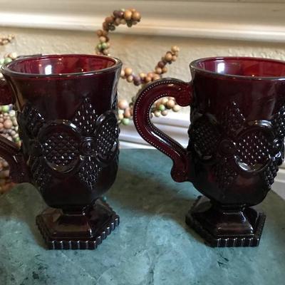 Avon. 1876 Cape Cod Collection. Tow Pedestal Mugs. $10 for the pair. Comes in a box.