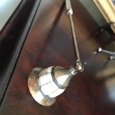 Vintage round headed mother-of-pearl flame/candle snuffer. $18