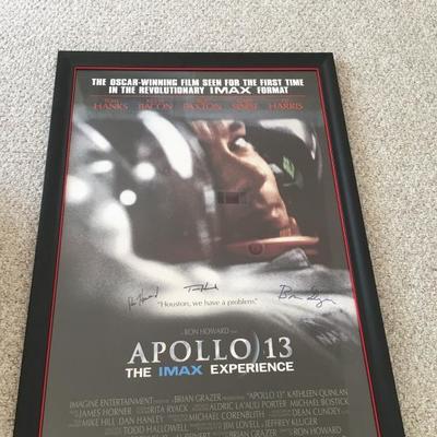 Signed Apollo 13 movie poster. Tom Hanks. Ron Howard. Brian Grazer. (1 of 4 pictures)