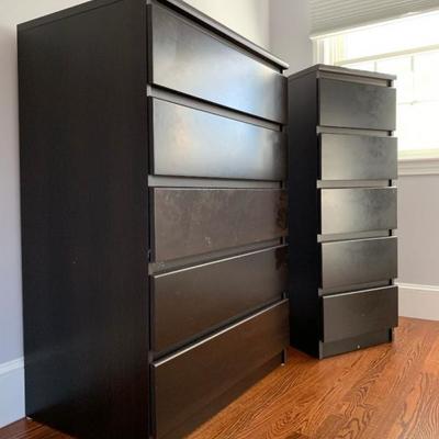 Simple Black Chests of Drawers