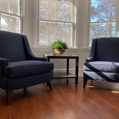 Ethan Allen Sloped Arm Armchairs