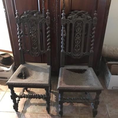 Victorian Gothic dining Chairs $45 