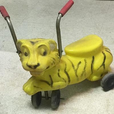 Vintage tiger ride on toy