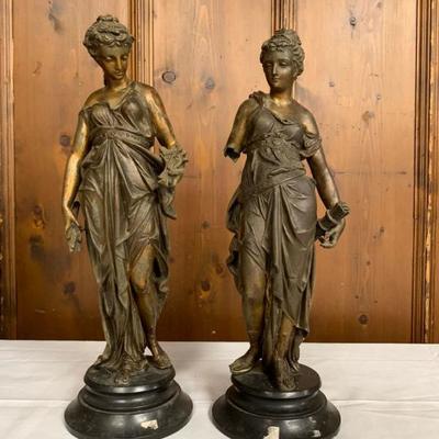 P0059-A and P0059-B--Demeter and Diana--bronze--$250/each