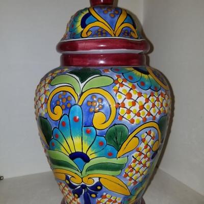 Spanish hand painted ginger jar