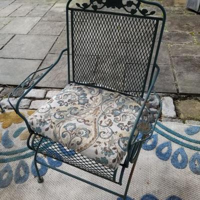 vintage iron patio chairs