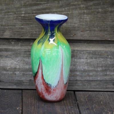 Hand blown art vase