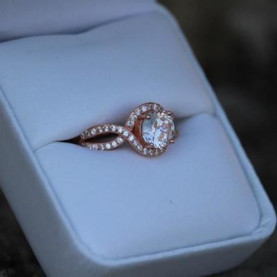 Sterling 1.5CT Topaz Infinity Ring