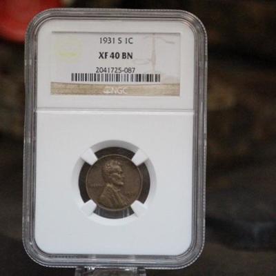 1931-S Key Date XF40 BN Wheat Cent