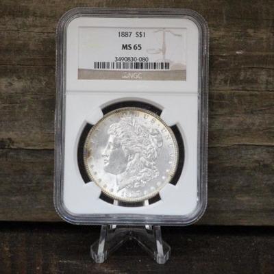 1887-P MS65 Morgan Dollar