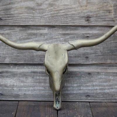 Brass skull decor