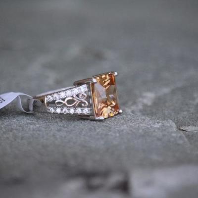 Sterling Silver Morganite Ring