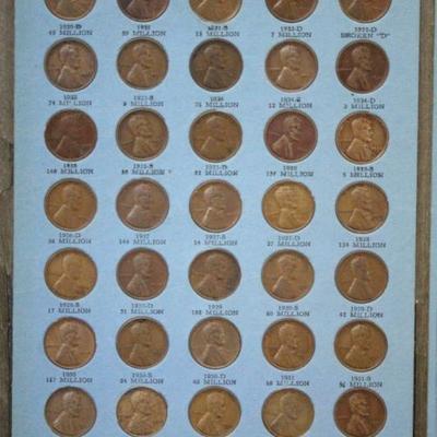 Complete set Lincoln Head Cent 1909-1945
