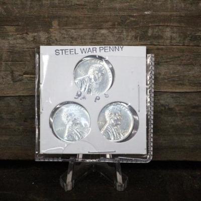 1943 Steel Pennies - Complete Set P, D and S