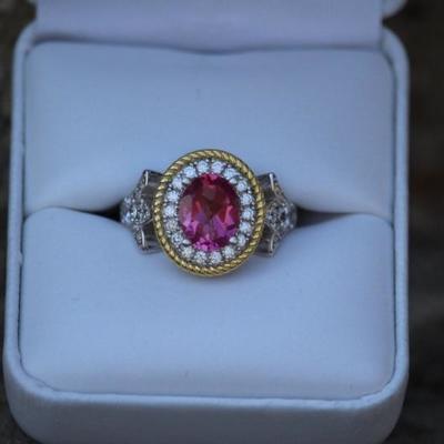 Sterling 2.2CT Pink Topaz Ring