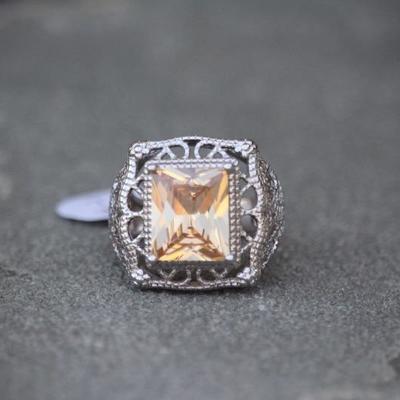 Sterling Silver & Morganite Ring