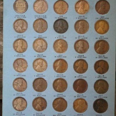 Complete set Lincoln Head Cent 1909-1945