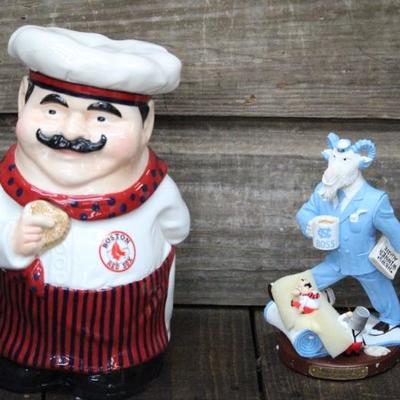 Cookie jar and figurine