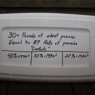 30LBS of Wheat Pennies-'30's, '40's & '50's