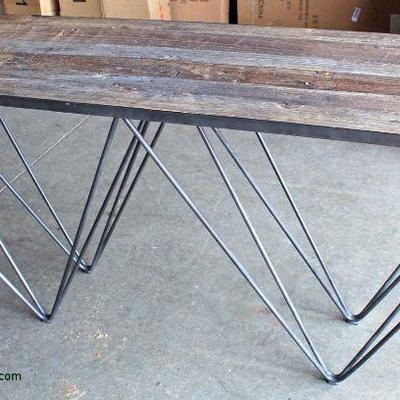  Reclaim Wood and Iron Rustic Sofa Table â€“ auction estimate $100-$300 