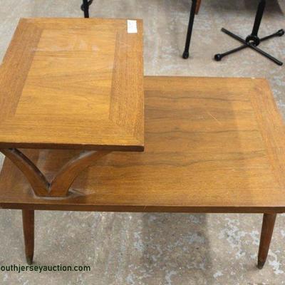  Mid Century Modern Danish Walnut Banded Step Table by â€œHorner Modern Furniture Companyâ€ â€“ auction estimate $50-$100 