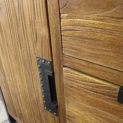  NEW 3 Door 3 Drawer Reclaim Wood Style Credenza – auction estimate $200-$400 