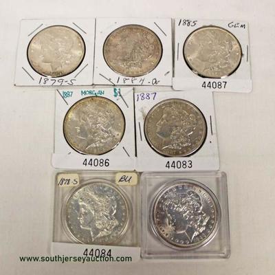  Selection of Silver Morgan Dollars – auction estimate $20-$50 each 