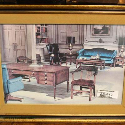  The print is of the home office area that we brought to auction including the R-Way Desk above â€“ maybe be sold separate or with desk 