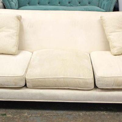  QUALITY Modern Design 3 Cushion Sofa by â€œBaker Furnitureâ€ (cost over $10,000 new) â€“ auction estimate $400-$800 