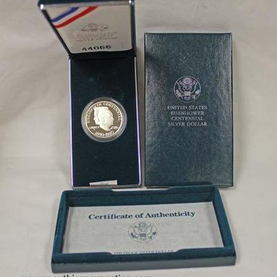  United States Eisenhower Centennial Silver Dollar – auction estimate $20-$50 