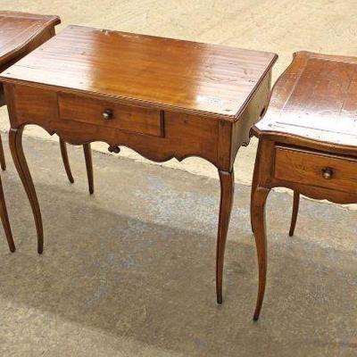  Set of 3 Country French Walnut Pegged One Drawer Tables by â€œBalbingny Franceâ€ â€“ will be offered separate â€“ auction estimate...