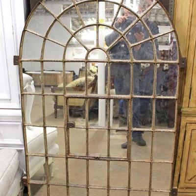  ANTIQUE Iron Arched Mirrored Gate Door â€“ auction estimate $200-$400 