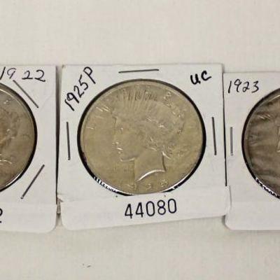  Selection of Silver Peace Dollars – auction estimate $20-$50 each 