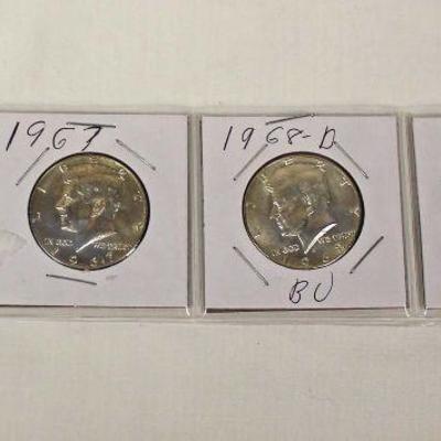  Set of 4 U.S. Kennedy Half Dollars – auction estimate $5-$10 