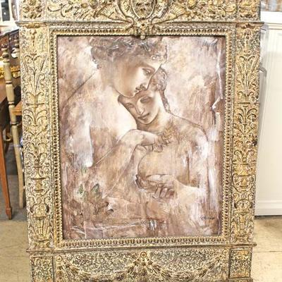  FANCY Carved Frame with Oil Painting by â€œFrancois Fressinierâ€ â€“ auction estimate $300-$600 