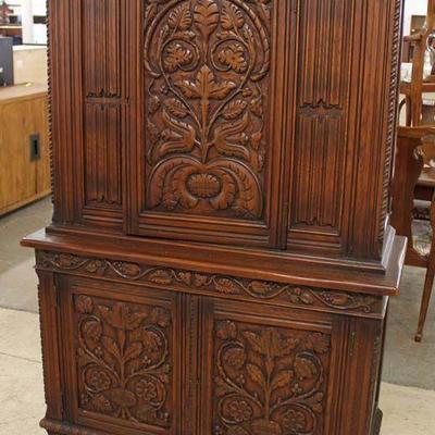  Depression Highly Carved Fancy 9 Piece Oak Dining Room Set – auction estimate $800-$1500 