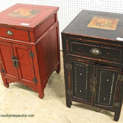  PAIR of Asian Side Cabinets with Age â€“ may be offered separate â€“ auction estimate $200-$400 