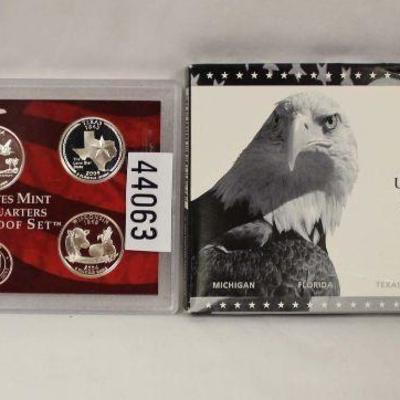  2004 U.S. Mint 50 State Quarters Silver Proof Set – auction estimate $10-$20 
