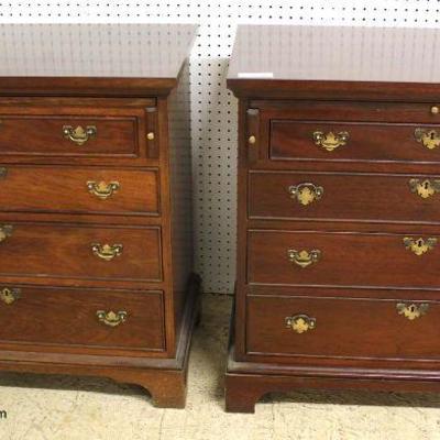  PAIR of SOLID Cherry Bachelor Chest with Pull out Trays by â€œCraftique Furnitureâ€ â€“ auction estimate $400-$800 